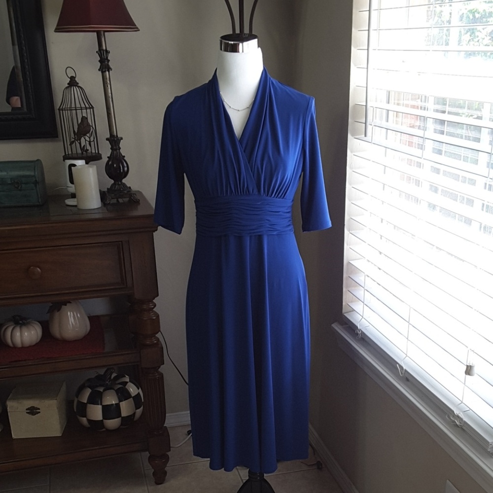 Evan-Picone Three Quarter Sleeve Marilyn Dress